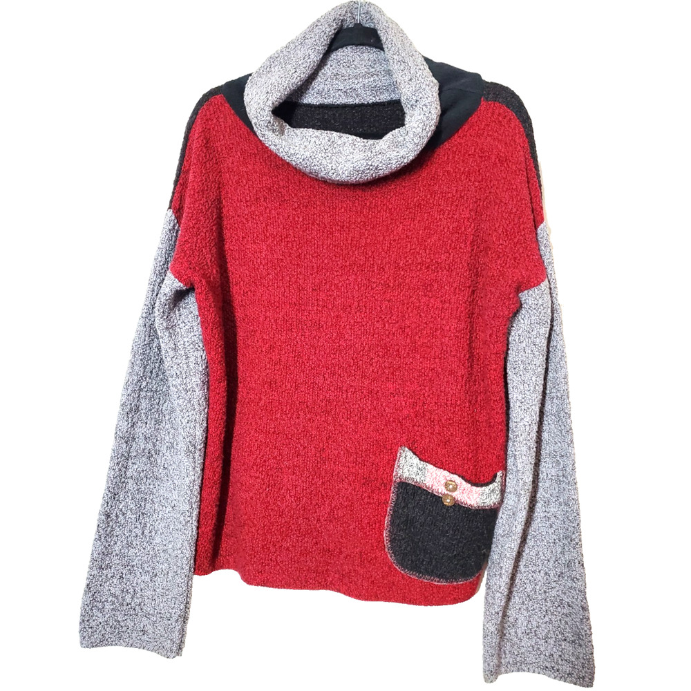 MARGARET WINTERS Womens Medium Sweater Lagenlook Boho Art To Wear‎ Cotton